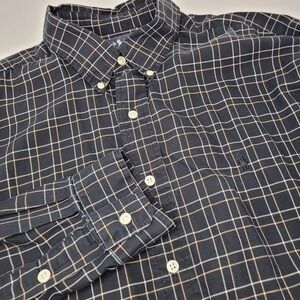 Ralph Lauren Blake, Black Plaid Long Sleeve Button‎ Down Shirt, XL